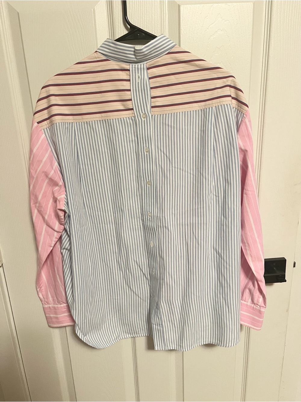Essentiel Antwerp cotton striped preppy button front blouse size M - Picture 8 of 10